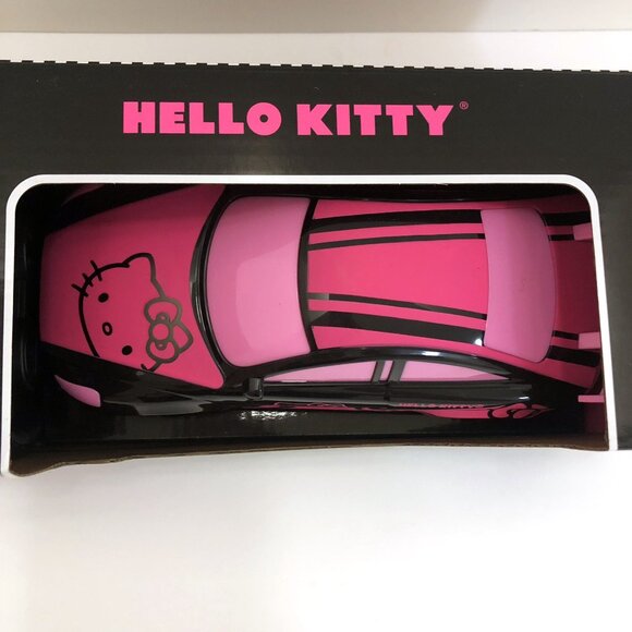 Hello Kitty Remote Control Racing Car & Wheel Controller Black Pink Set of 3 - Picture 5 of 16